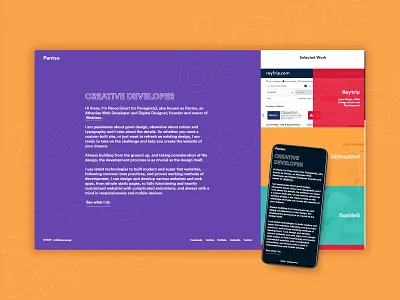 Personal Website Redesign flat flat design personal project portfolio redesign website