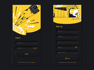 Neomorphic Login System Dark UI Design appdesign design login screen minimal neomorphism signup smooth ui ui ux uidesign userexperience userinterface ux uxdesign