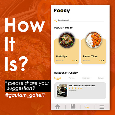 food search ui app appdesign creativity design designs graphicdesign ui ui design