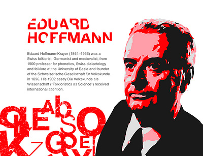 Founder of Helvetica - Eduard Hoffmann app branding clean design flat font founder graphic design helvetica illustration imhassanali mobile modern procreate product style typography ui ux vector