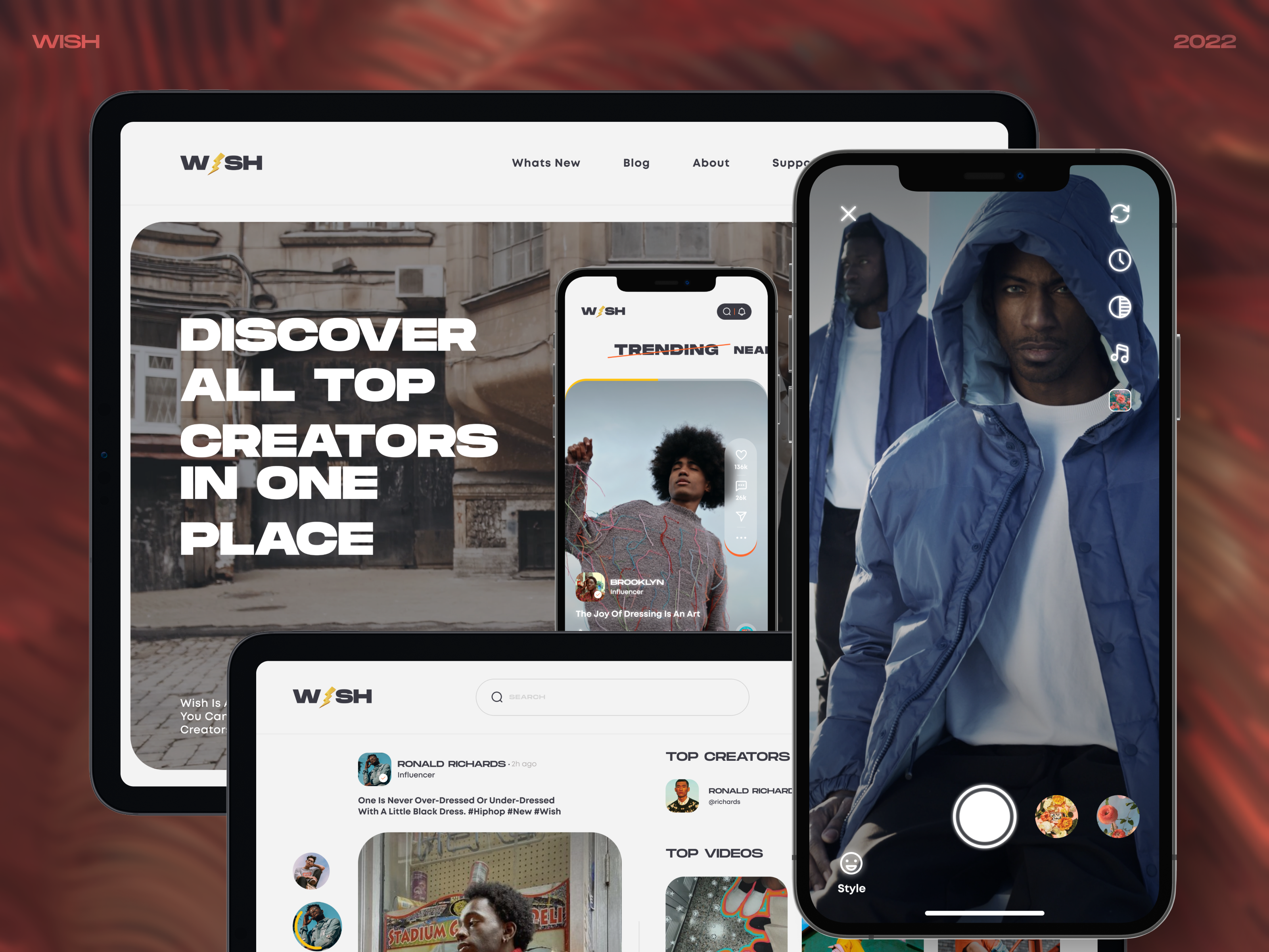 Wish Video Platform animation app app animation app design branding case study design dribbble case study landing page live app minimal motion graphics orix presentation sajon ui ux video web web animation webapp
