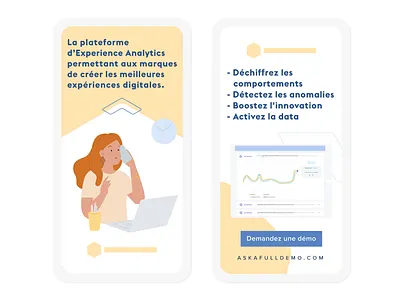 Story Ad advertising artwork demo design device graphic illustration people phone ui user vector