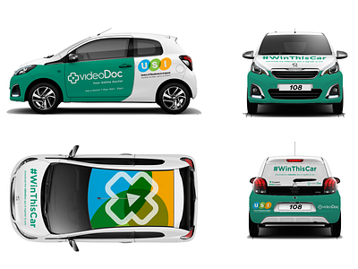 Car Wrapping Project VD + USI branding design vector