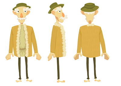 Grandpa 2d 2d art 2d character character design design digital art digitalart grandpa illustration illustration art man