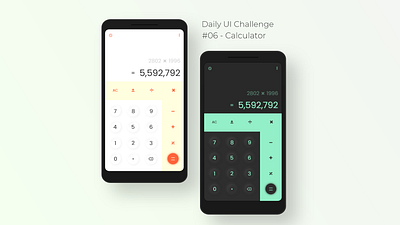 Daily UI Challenge - (06) Calculator app adobe xd aesthetic android app design calculator ui clean ui concept design daily ui 006 daily ui challenge dark mode minimalistic neumorphism softui ui concept uiux user interface ux design uxuidesign