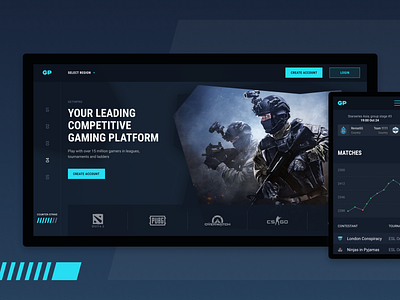 GETINPRO Home Page design game gaming ui ux web