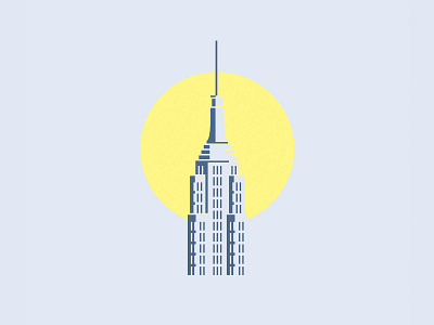 Empire State Building New York Illustration clean empire state empire state building icon logo minimal new york sunset vector vector illustration