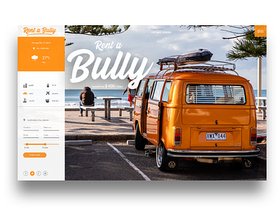 Travel - Car Rent Website design bulli bully landingpage rent screendesign travel ui ux webdesign