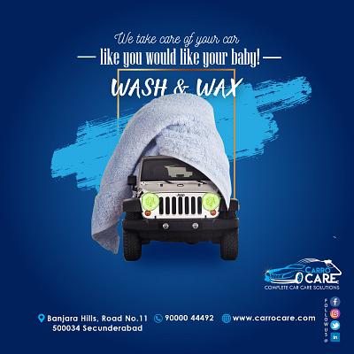 CARROCARE car car wash creative creative design digital marketing socialmedia wash