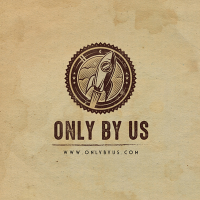 Only By Us Logo brown design flat icon stamp toys