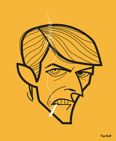 David Bowie adobe creative cloud adobe illustrator blackstar bowie caricature cartoon david bowie diego riselli fan art piedimonte matese retro starman tribute vector ziggy stardust