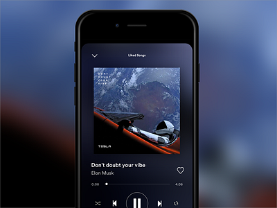 For the love of Elon - Album Cover app app design application ui dark mode dark theme design elon elon musk elonmusk music app music art music player spotify spotify cover ui ux uxdesign