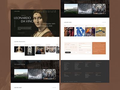 Louvre Homepage complete art concept design design homepage minimal typography ui ui design ux ux ui ux design web web design website website concept website design