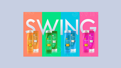 Shampoo / Swing art artdesign colors desing package packaging shampoo texture typography