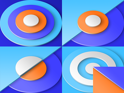 Symbol 3d blue circle grotesk grotesque icons mamozinger orange photoshop