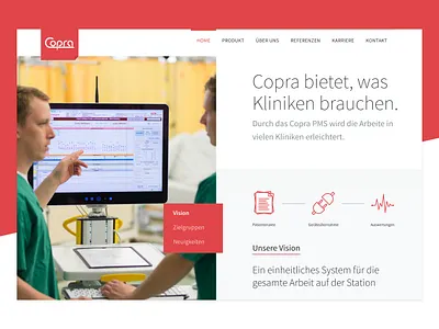 Copra Website branding interface ui website
