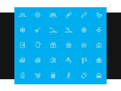 Instalem iconset custom icons drawing icons heating icons iconsent plumbing water