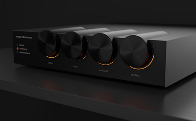 TrapDrive 3d 808 bass black blender circle dark drive effect gui interface knob minimalist modern music orange plugin ui vst