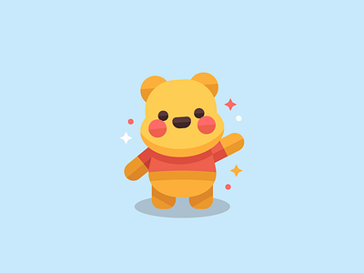 Winnie The Pooh characterdesign cute disney dribbble illustration illustrator minimal pooh tigger winnie winnie the pooh