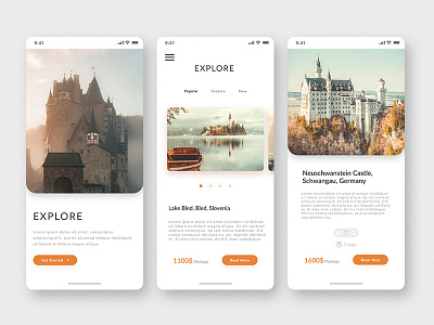 Explore app app app design castle design explore travel app ui uidesign uiux ux ux ui design