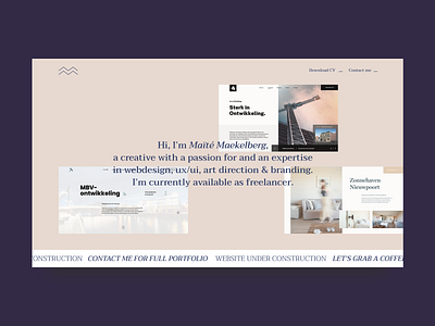 Temporary landing page for portfolio art director branding design graphic design landing page landing page design landingpage personal portfolio portfolio design portfolio website sketchapp ui ux web web design webdesign webdesigner website