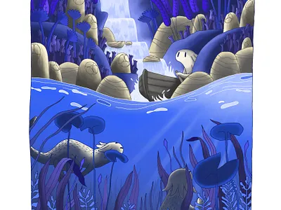 Underwater with Bande de sauvages bande de sauvages colors digital painting drawing illustration ink nature underwater