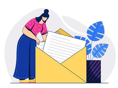 notifications character design concept design digital flat vector illustration vector