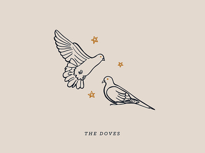 The Doves birds coffee coffee branding coffeeshop digital digital illustration doves drawing illusionist illustration line art magic magic trick magical magician minimal typography