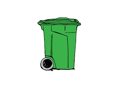 GARBAGE CAN art print city branding city illustration city life climate eco ecology garbage garbage can graphic art green illustration art recycle rubbish sketch street street sketch tel aviv urban sketching