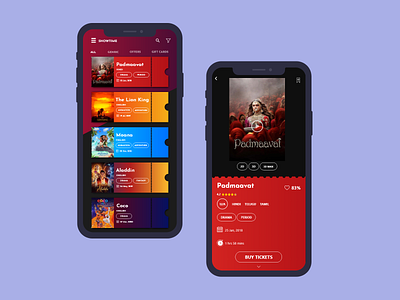 movie ticket booking app branding design illustration movie ticket ticket booking ui vector xd design