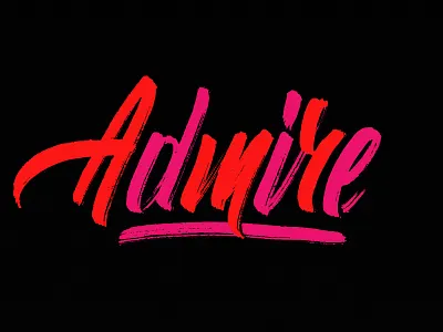 Admire brush pen calligraphy hand lettering illustration lettering logotype script texture type typography