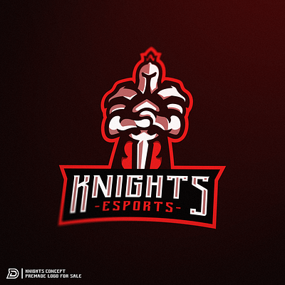 "Knight" eSports Logo aggressive dark edgy esportlogo esports esports logos for sale gaming gaming logo illustration knight knightlogo knightmascot knights logo logos sword vector