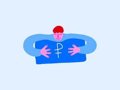 the plan will help me make money blue cool good happy illustration money nice pink plan ruble