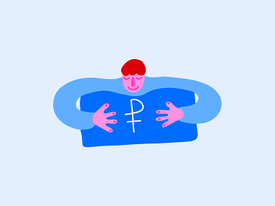 the plan will help me make money blue cool good happy illustration money nice pink plan ruble