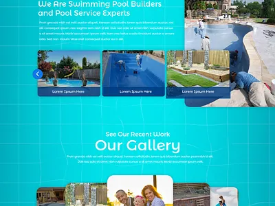 Pool Services creative design swimmingpool typography ui ux website website design