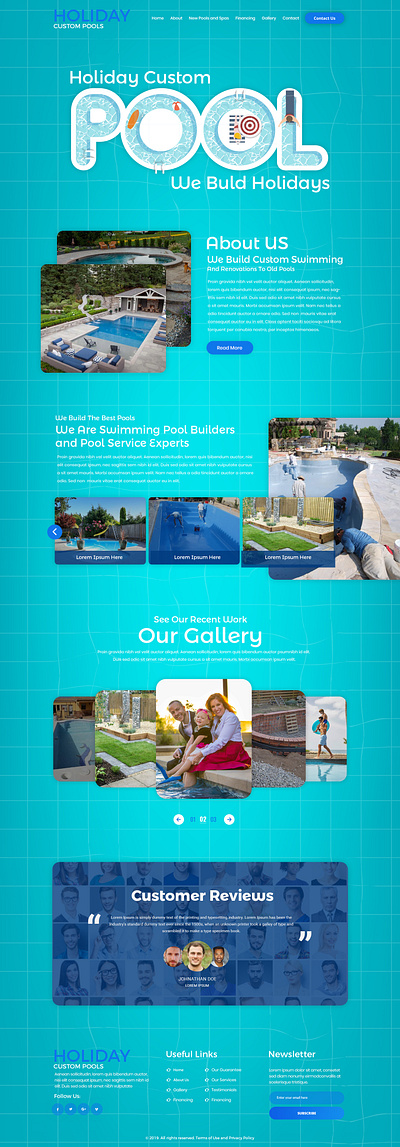 Pool Services creative design swimmingpool typography ui ux website website design