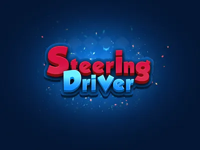 Steering Driver Game UI Title animation app brand branding design games icon illustration illustrator logo typography ui ux vector website