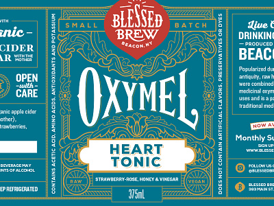 Oxymel Label handlettering lettering packagedesign packaging packaging design print type typography