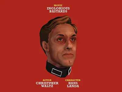 Hans Landa / Christopher Waltz 3d 3dart 3dartist design digital digital art quentin tarantino