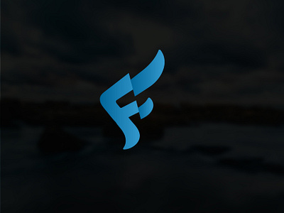 F latter with Flow style logo mark