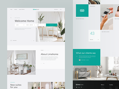 Limehome Desktop clean concept grid interface main photo typography ui ux web