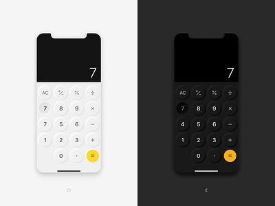 Dribbble Soft UI Calculator [Figma Freebie 🎁] 2020 trend app button states calculator dark mode dark theme dark ui dieterrams ios minimal neumorphic neumorphism ui