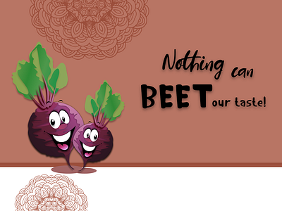 Nothing can BEET our taste! art design doodle fun illustration mandala vector xd