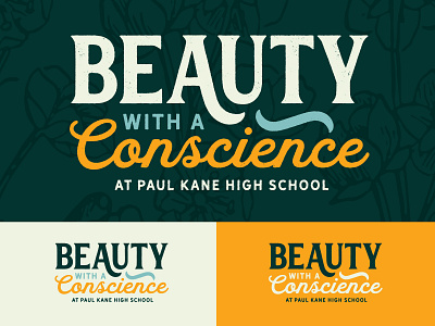 Beauty with a Conscience beauty brand branding hairdresser health high school identity logo