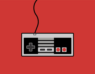 NES Controller controller icon illustration nes nintendo vector videogames