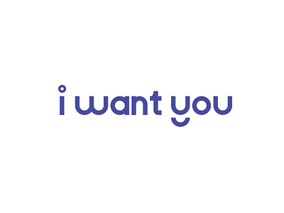 I Want You adobe illustrator adobe illustrator cc design designer illustrator logo logo design logodesign logotype minimal minimal design minimalism minimalist logo typedesign typeface typography vector