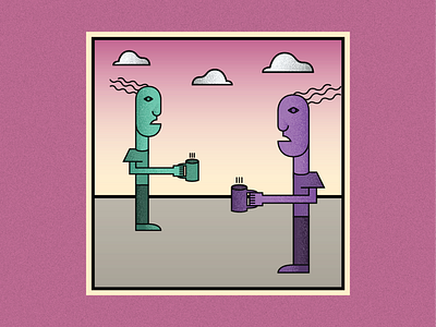 Coffee Buds coffee digital illustration friends graphic design having fun illustration the void vectorart