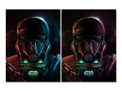 Imperial Death Trooper (Star Wars: Rogue One) Posters dan kuhlken death star death trooper dkng dkng studios nathan goldman poster rogue one screen print silkscreen starwars texture vector