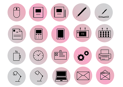 Office icons flat icons icon design office icong office space