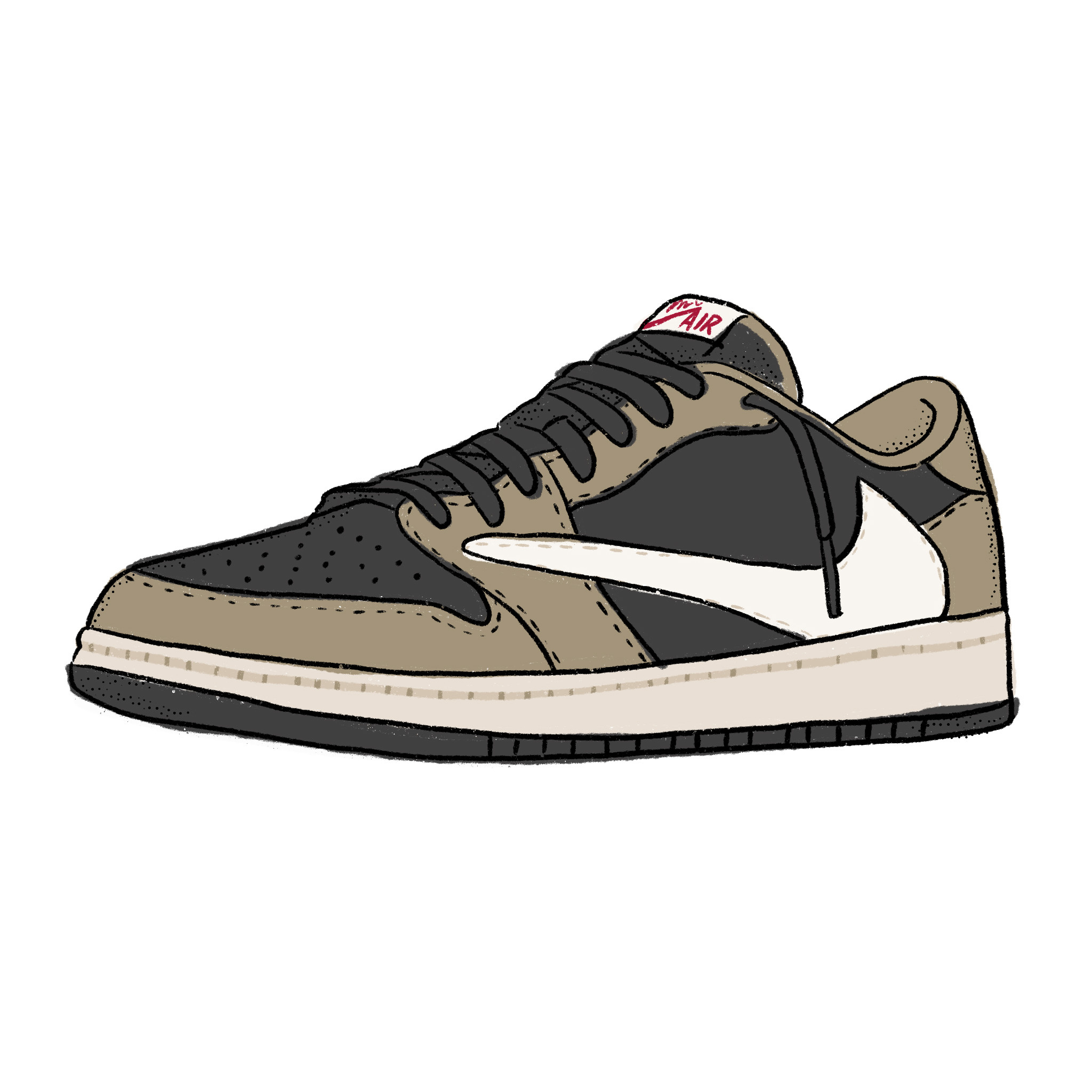 jordan 1 low sketch